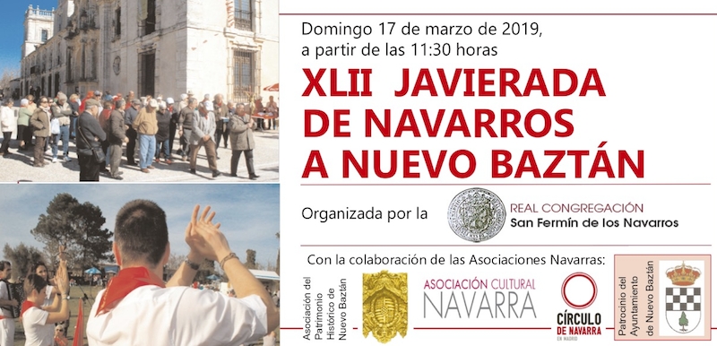 La Real congregación de San Fermín de los Navarros celebra el domingo la XLII Javierada de navarros a Nuevo Baztán
