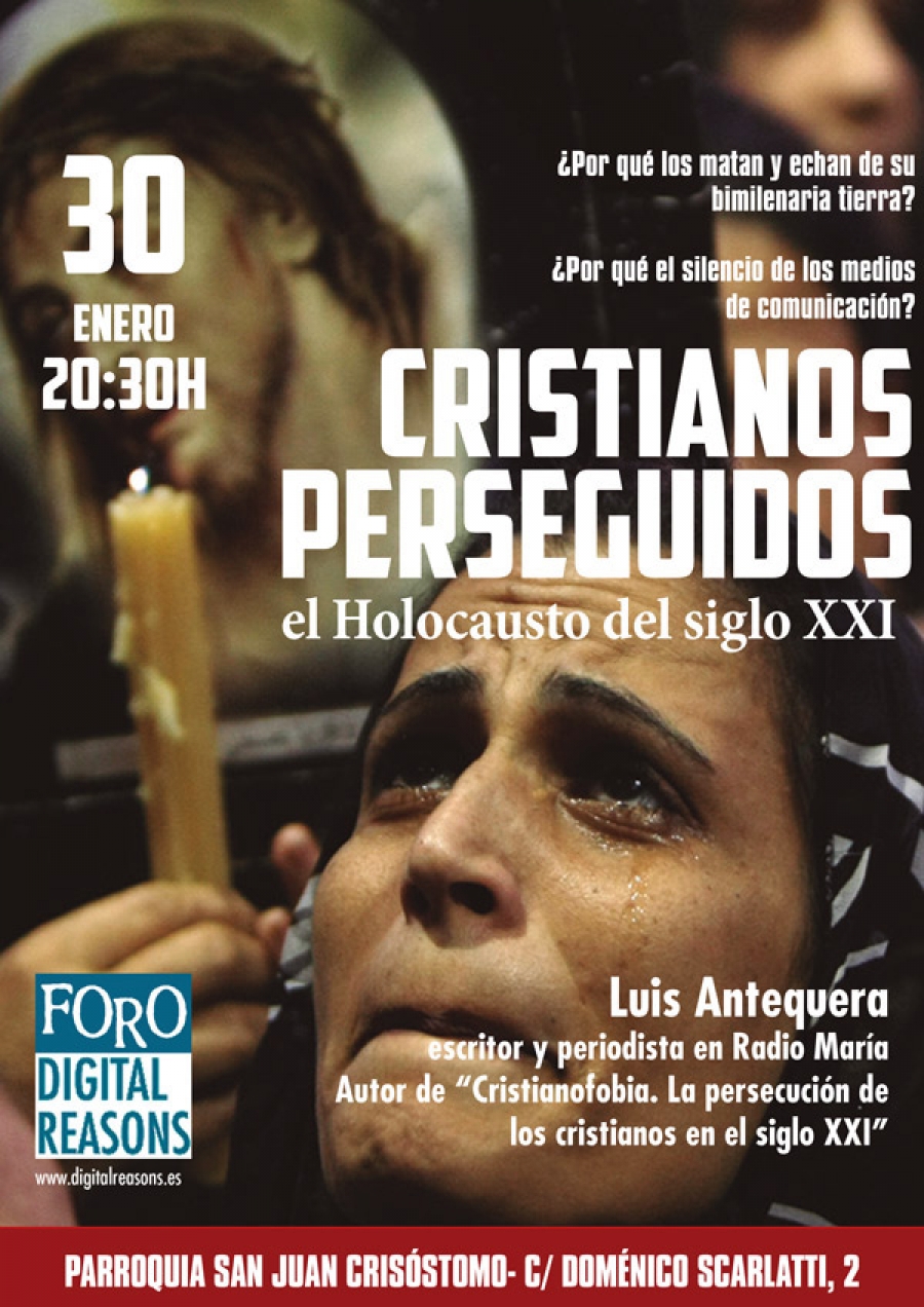 Luis Antequera habla de 'Cristianos perseguidos. El Holocausto del siglo XXI', en San Juan Cris&oacute;tomo