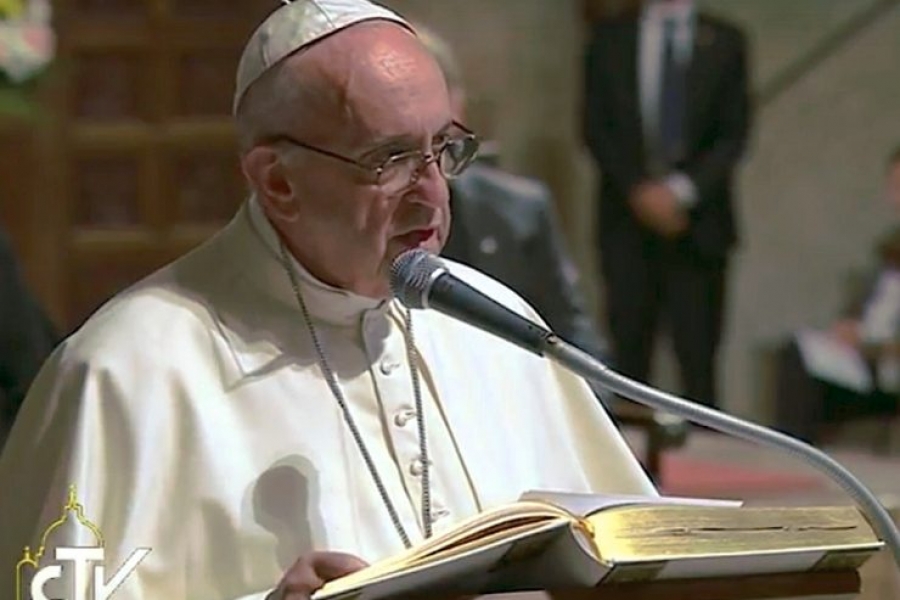 El Papa en As&iacute;s: En el 'Tengo sed' de Jes&uacute;s, la voz de los que sufren la guerra