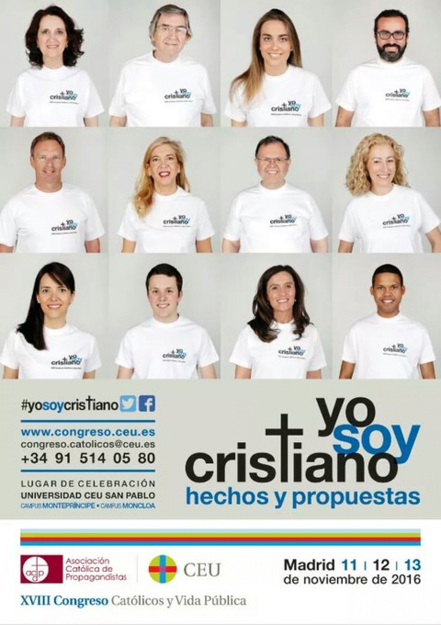 Abierto el plazo para presentar comunicaciones en el XVIII Congreso Católicos y Vida Pública &#039;Yo soy Cristiano&#039;