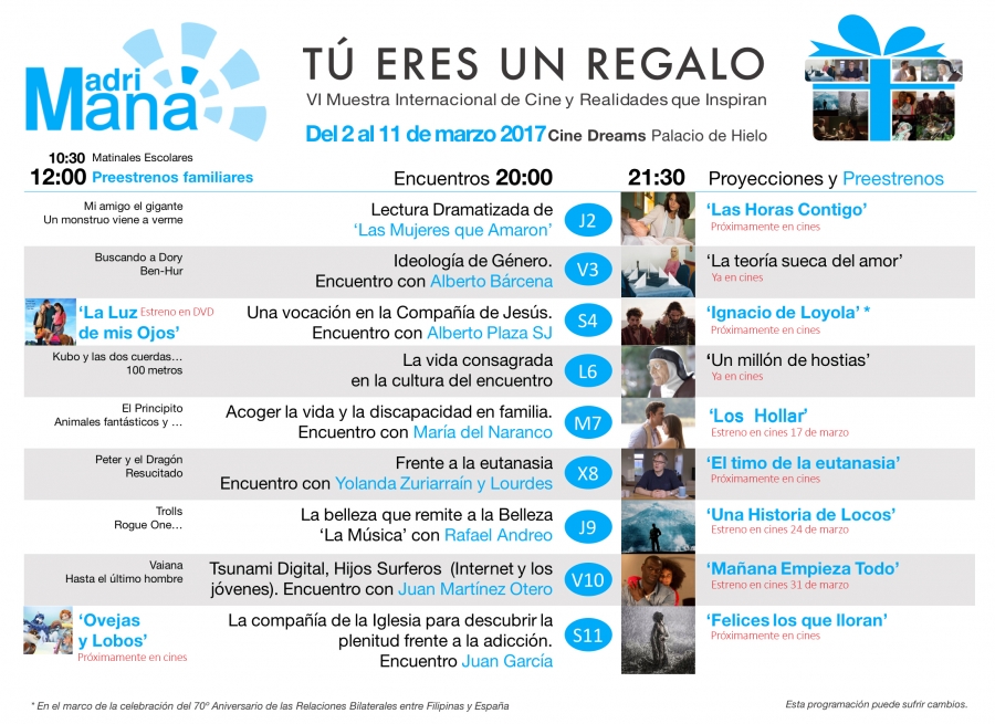 Madriman&aacute; lanza la VI Muestra Internacional de Cine y Realidades que Inspiran