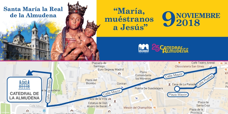 Madrid honra a La Almudena con Misa en la plaza Mayor y procesión