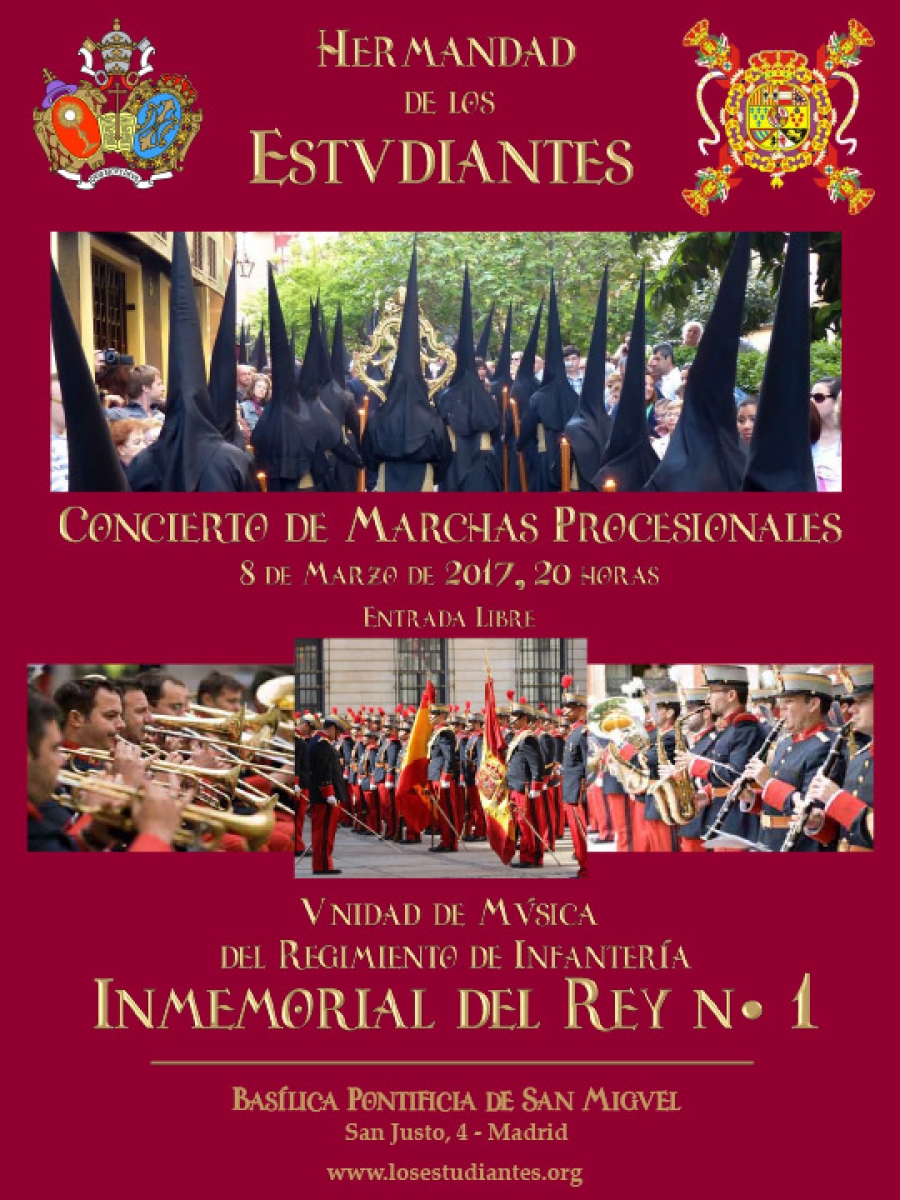 La hermandad de los Estudiantes ofrece un concierto de marchas procesionales