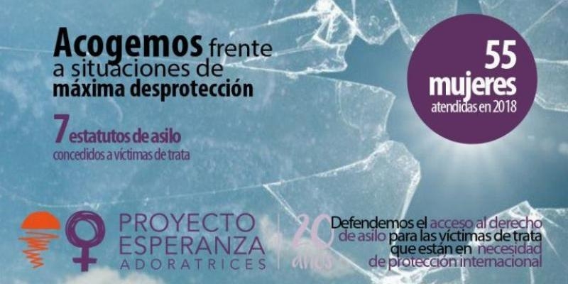 Proyecto Esperanza: 55 víctimas de trata solicitantes de asilo atendidas en 2019