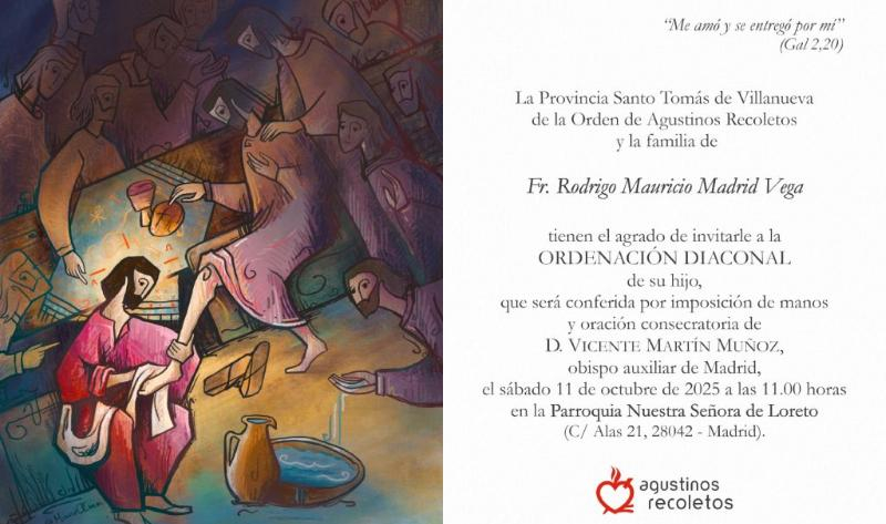 Ordenación diaconal en la Parroquia Nuestra Señora de Loreto, presidida por el obispo auxiliar de Madrid Vicente Martín Muñoz