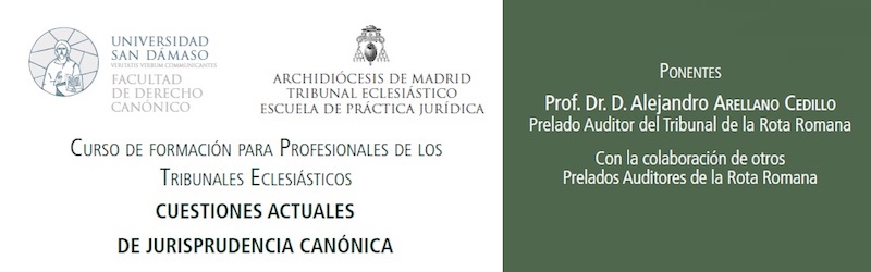 San D&aacute;maso organiza un curso de formaci&oacute;n para profesionales de los Tribunales Eclesi&aacute;sticos