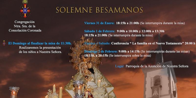 Nuestra Señora de la Consolación Coronada de Pozuelo recibe un solemne besamanos en Asunción de Nuestra Señora