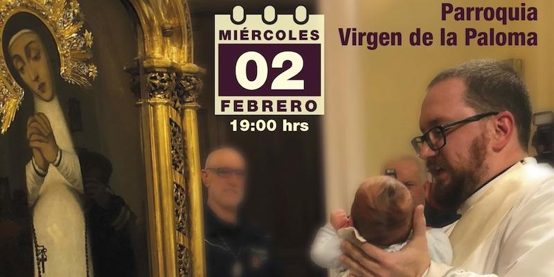 Virgen de la Paloma mantiene la tradici&oacute;n de celebrar la fiesta de la Presentaci&oacute;n poniendo a los ni&ntilde;os ante la patrona