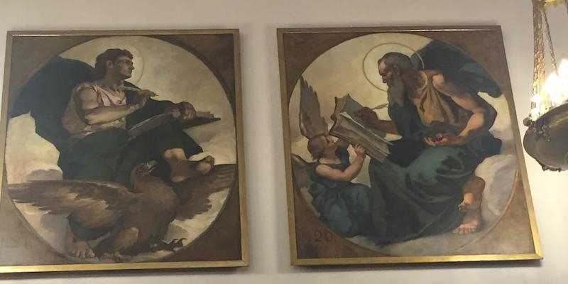 Los evangelistas san Juan y san Mateo, de Rosales, instalados en la iglesia de San Jer&oacute;nimo el Real