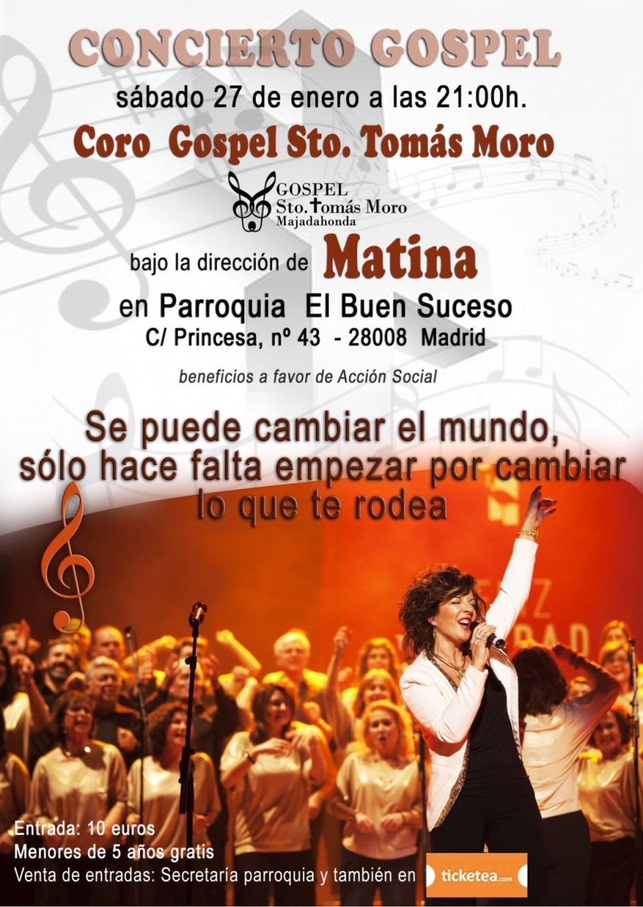 El coro Santo Tom&aacute;s Moro ofrece un concierto de g&oacute;spel en Nuestra Se&ntilde;ora del Buen Suceso