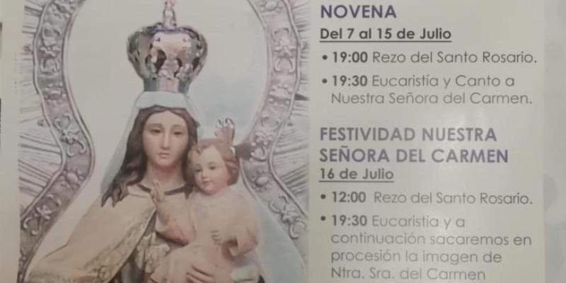 Santa María de la Antigua de Vicálvaro convoca una novena en honor a la Virgen del Carmen