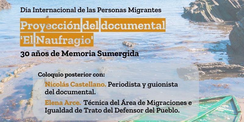 La Red Migrantes con Derechos y la Mesa por la Hospitalidad organizan la proyecci&oacute;n del documental 'El Naufragio'