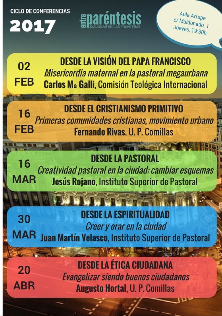 EntrePar&eacute;ntesis ofrece la conferencia 'Primeras comunidades cristianas, movimiento urbano'