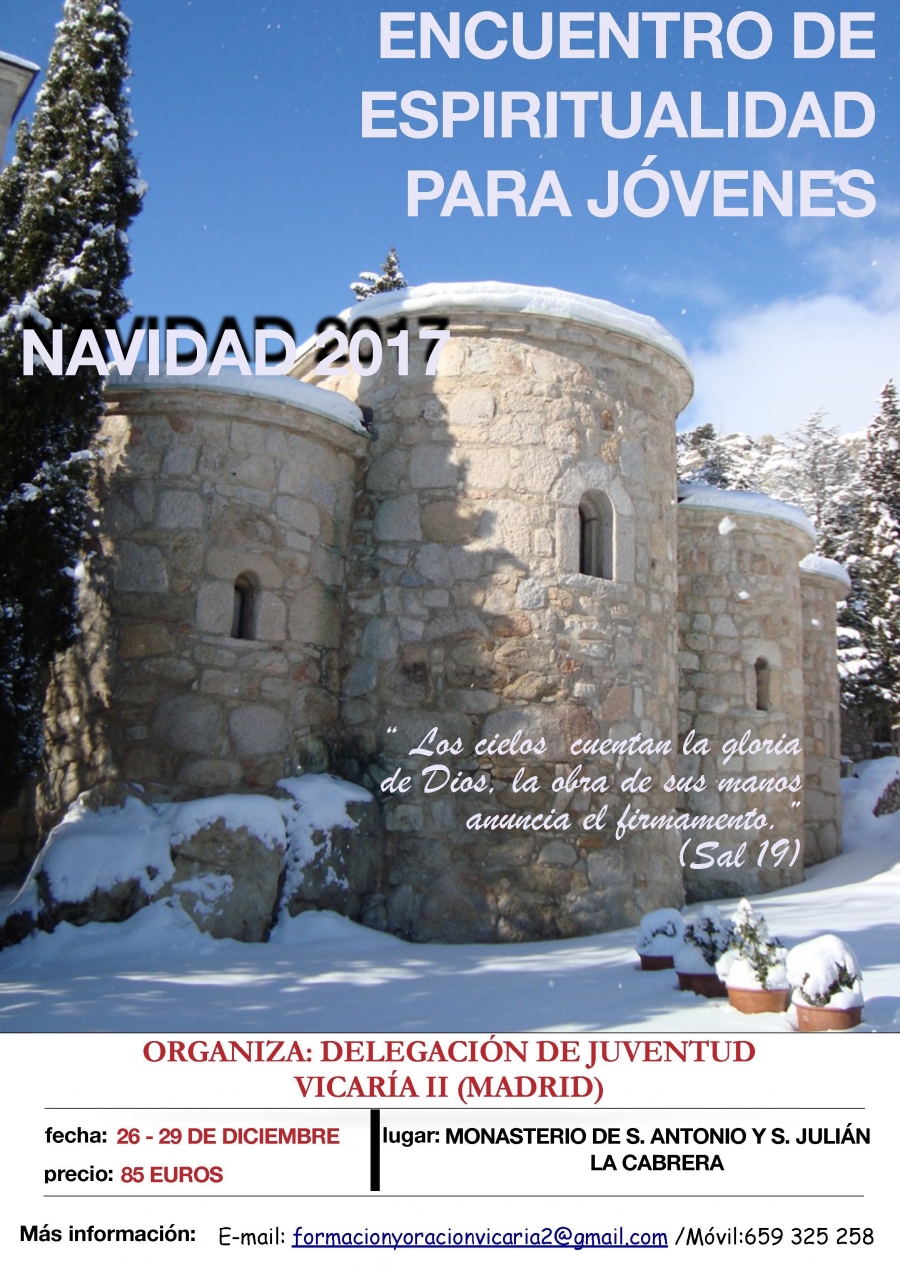 La Deleju y la Vicar&iacute;a II organizan un encuentro de espiritualidad para j&oacute;venes en Navidad