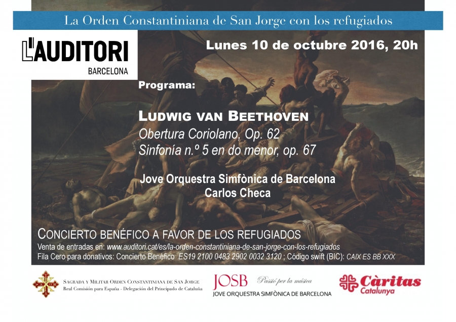Concierto ben&eacute;fico a favor de los refugiados en Barcelona
