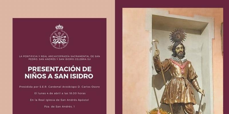 El cardenal Osoro preside en San Andr&eacute;s Ap&oacute;stol la ceremonia de presentaci&oacute;n de ni&ntilde;os a san Isidro Labrador