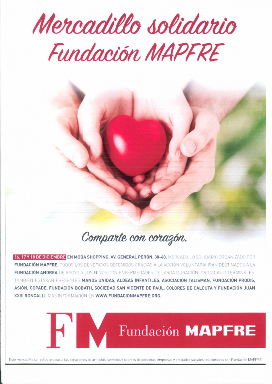Presencia de Manos Unidas en un Mercadillo Solidario de la Fundaci&oacute;n Mapfre