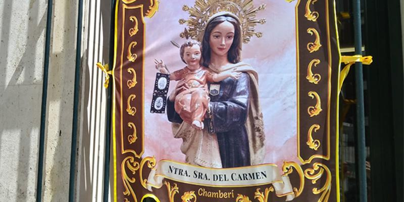 Santa Teresa y Santa Isabel acoge los cultos organizados por la Cofradía del Carmen en honor a la patrona de Chamberí