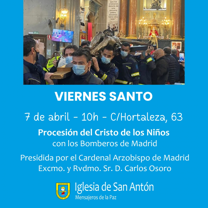 Viernes Santo. Procesi&oacute;n del Cristo de los Ni&ntilde;os en la Iglesia de San Ant&oacute;n