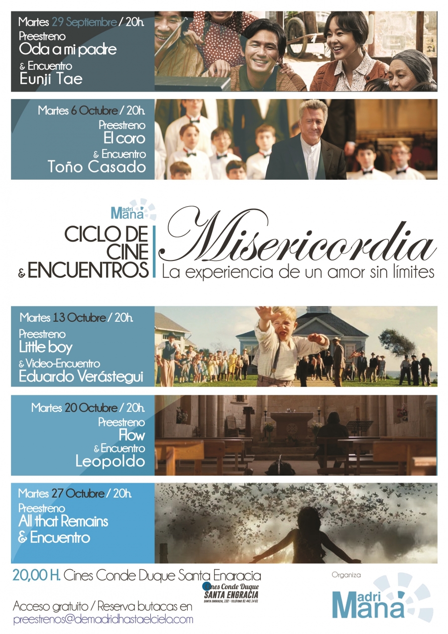Nueva sesi&oacute;n del 'Ciclo de Cine y Encuentros Misericordia. La experiencia de un amor sin l&iacute;mites' de MADRIMAN&Aacute;