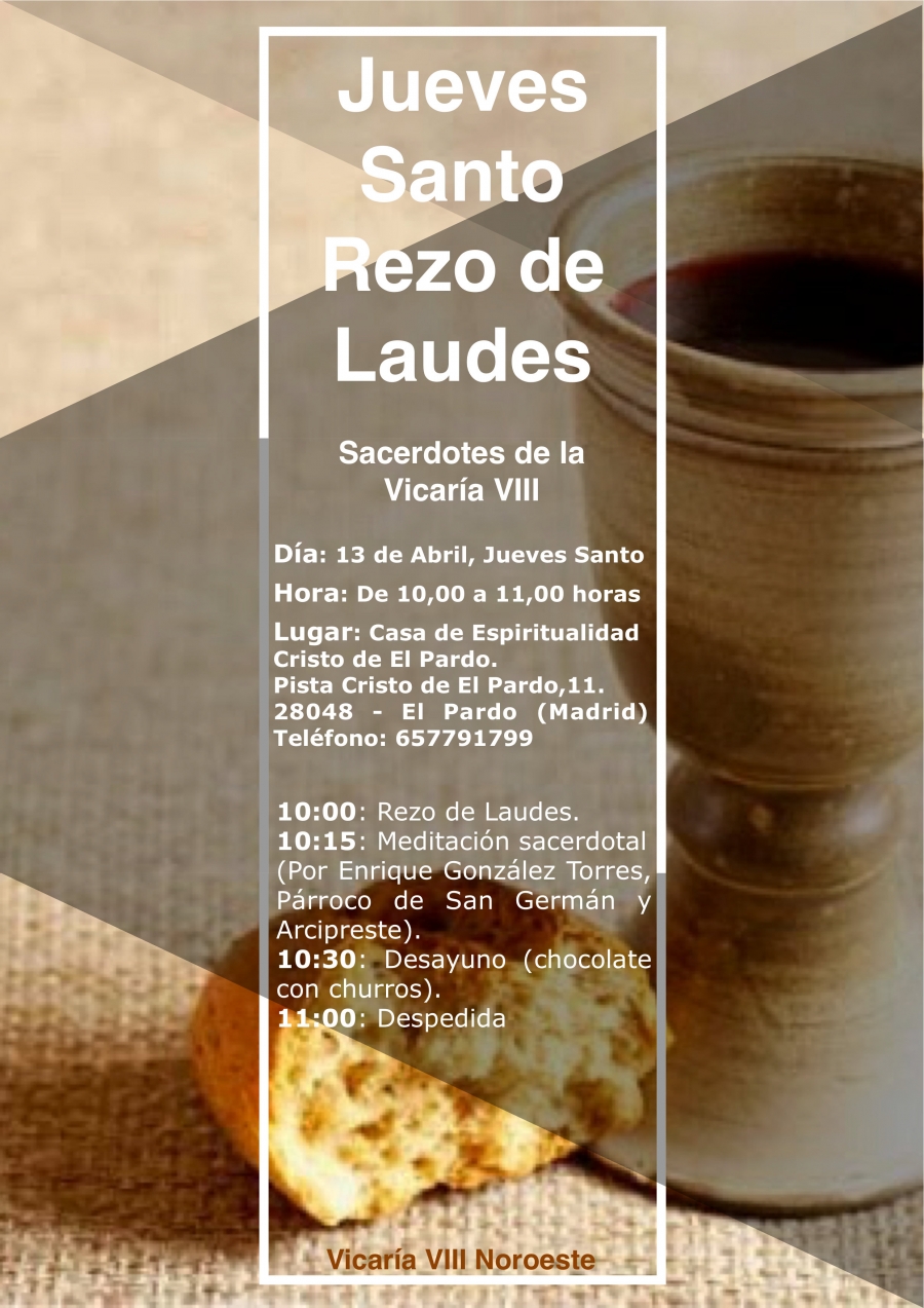 Los sacerdotes de la Vicar&iacute;a VIII se re&uacute;nen el Jueves Santo para un encuentro de oraci&oacute;n