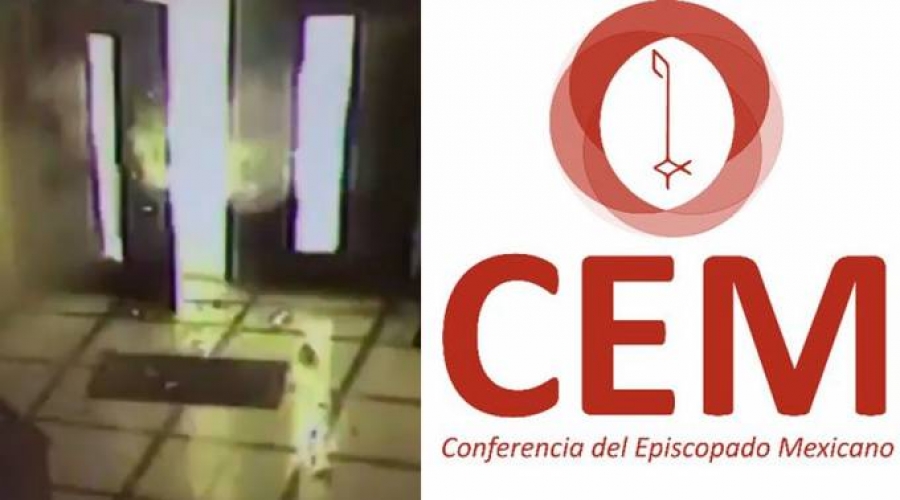 Grupo feminista se adjudica ataque contra sede del Episcopado mexicano