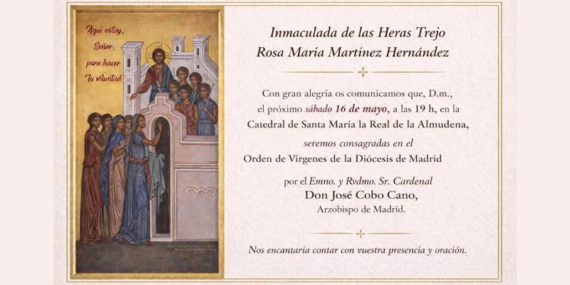 El cardenal Jos&eacute; Cobo consagra a dos nuevas integrantes del Orden de V&iacute;rgenes en la catedral de la Almudena