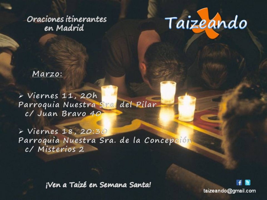 Taizeando, en las parroquias Nuestra Se&ntilde;ora del Pilar y Nuestra Se&ntilde;ora de la Concepci&oacute;n