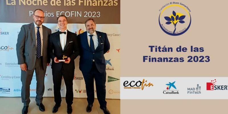 Javier Lapastora, presidente delegado de la Fundaci&oacute;n El Buen Samaritano, recibe el premio Financiero del A&ntilde;o 2023