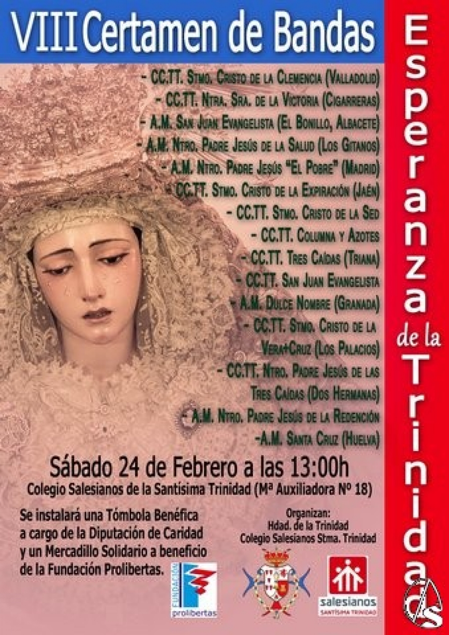 La banda de Jes&uacute;s 'El Pobre' interviene en Sevilla en el VIII certamen de bandas 'Esperanza de la Trinidad'