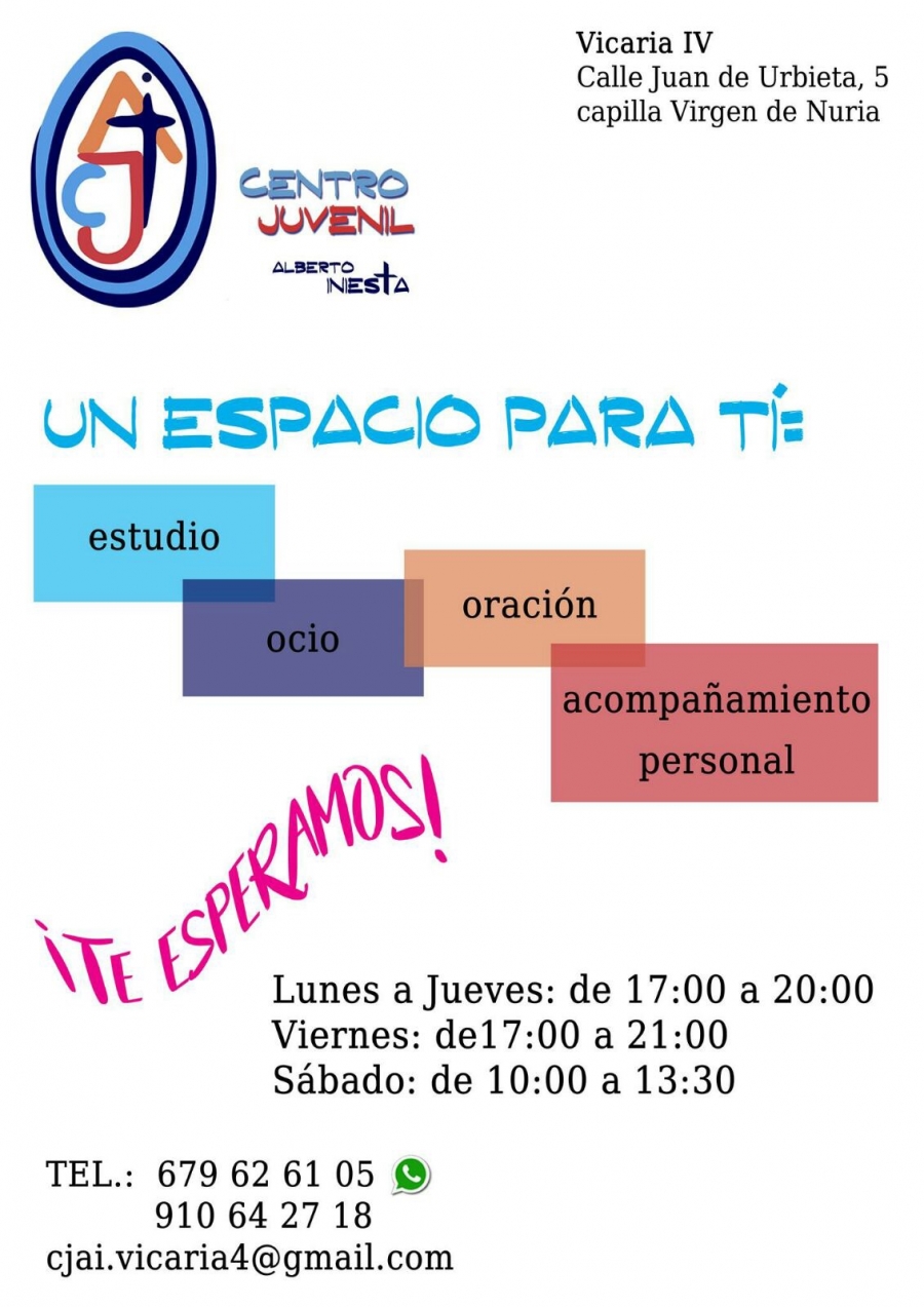 El Centro Juvenil Alberto Iniesta de la Vicar&iacute;a IV, 'Un espacio para ti'