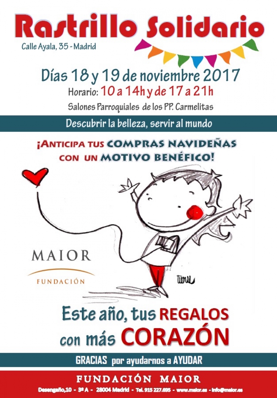 Santa Mar&iacute;a del Monte Carmelo acoge el rastrillo solidario de la Fundaci&oacute;n Maior