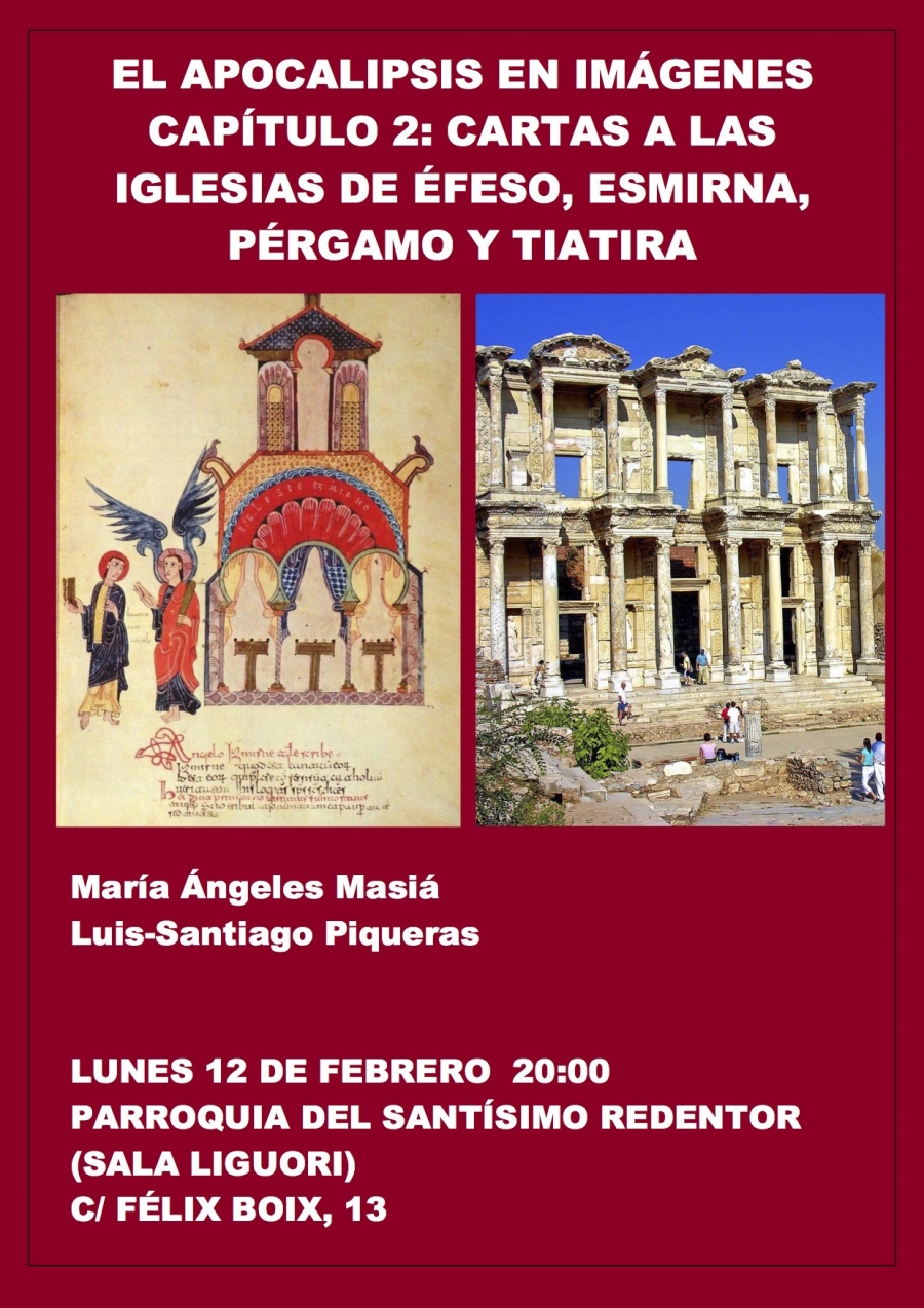 Mar&iacute;a &Aacute;ngeles Masi&aacute; y Luis-Santiago Piqueras hablan del Apocalipsis en Sant&iacute;simo Redentor